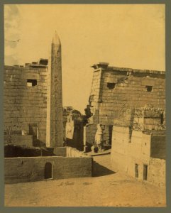Pylons and obelisk, Thebes (Luxor), Egypt) - A. Beato LCCN2003690011