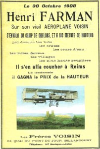 Pub Voisin vol Farman