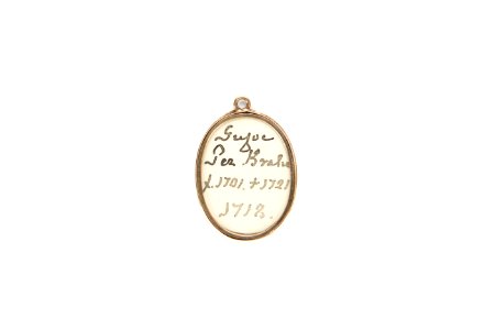 På baksidan skrivet Grefve Per Brahe f. 1701. + 1721 1718 med 1800-tals skrift - Skoklosters slott - 93230