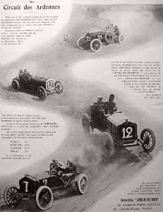 Publicité Lorraine-Dietrich après le Circuit des Ardennes d'août 1906