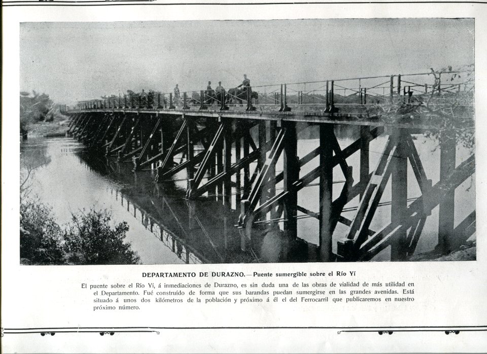 Puente sumergible sobre el Río Rí - Durazno