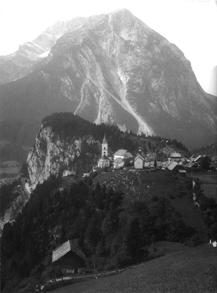 Pürgg - Übersicht von Osten gegen den Grimming - um 1908