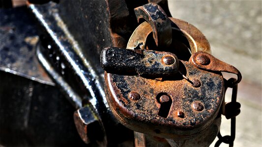 Rusted lock roundhouse photo