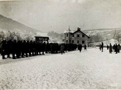Pustertal, Standschützenbaon Bregenz in Welsberg. Defilierung. (BildID 15580421)