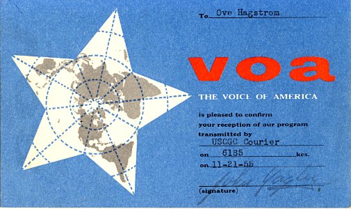 QSL VOA USCGC Courier