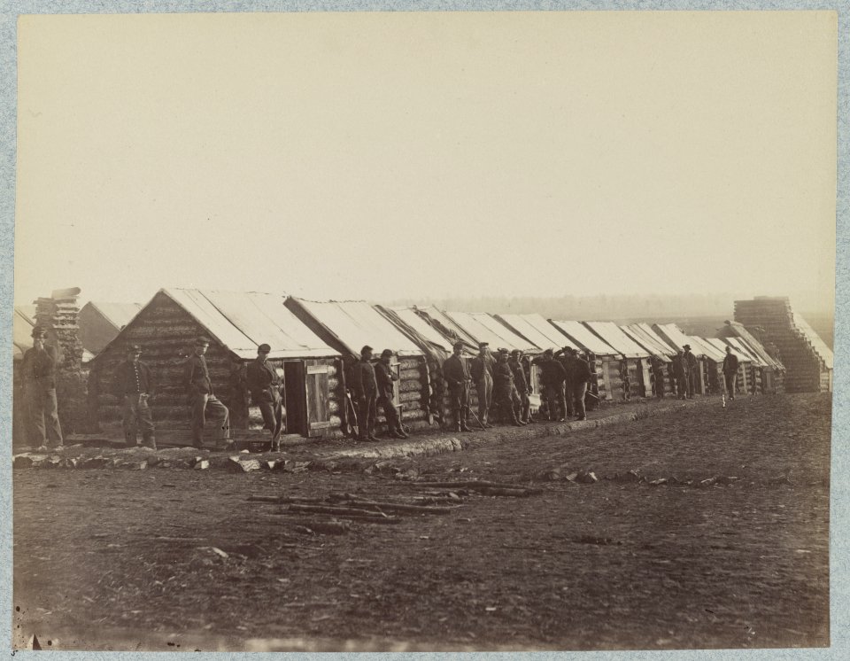 Quarters of Company D, U.S. Engineer Battalion, Brandy Station, Va., March, 1864 LCCN2012648437