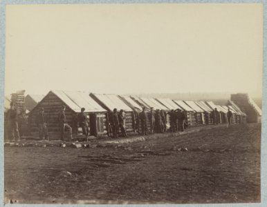 Quarters of Company D, U.S. Engineer Battalion, Brandy Station, Va., March, 1864 LCCN2012648437