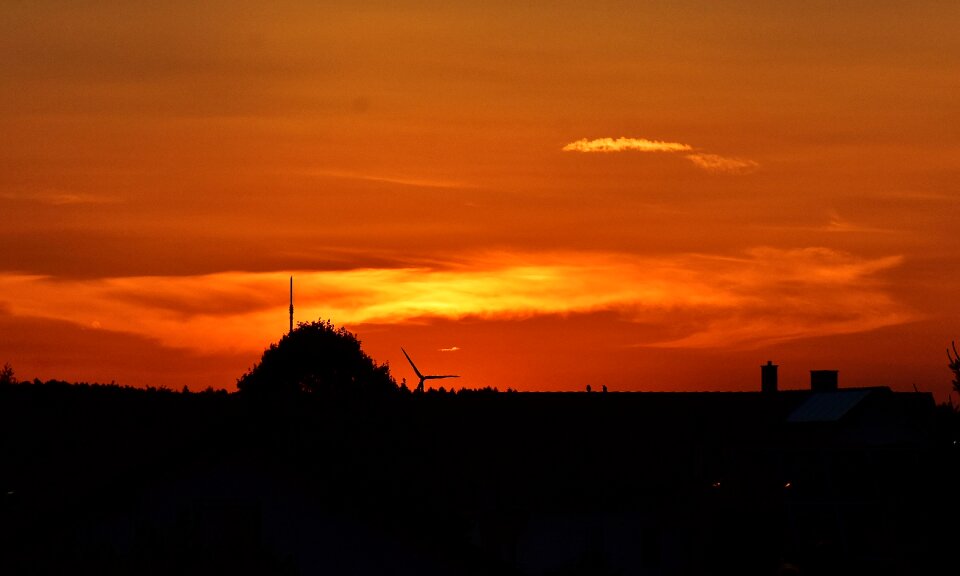 Abendstimmung evening sky afterglow