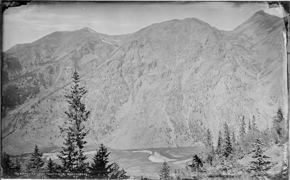 Quartz veins on Tower Mountain. Baker's Park. Silverton Quadrangle. San Juan County, Colorado. - NARA - 517087