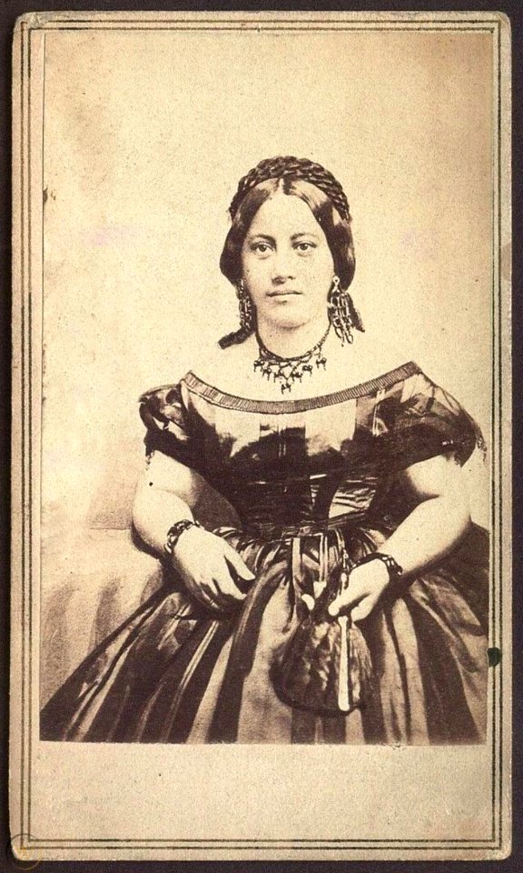 Queen Emma of Hawaii, c. 1859, carte de visite published by E. & H. T. Anthony