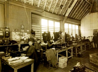 Quartermaster Corps soldiers in typewriter repair shop at Tours, France, 1919 (29992301794) photo