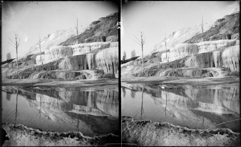 Pulpit Terraces. Mammoth Hot Springs. Yellowstone National Park. - NARA - 517297 photo