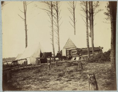 Quarters of photographers attached to Engineer Corps. in front of Petersburg, Va., March, 1865 LCCN2012649234