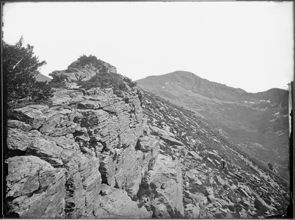 Quartzite Cliff. Summit of East Humboldt Mountains, Nevada - NARA - 519509