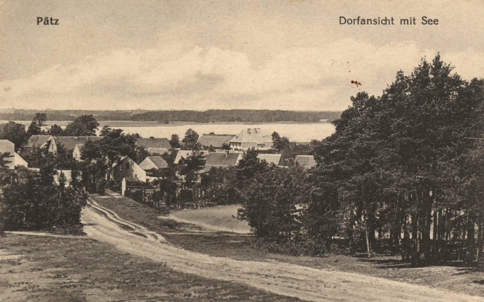 Pätz, Brandenburg - Dorfansicht mit See (Zeno Ansichtskarten)