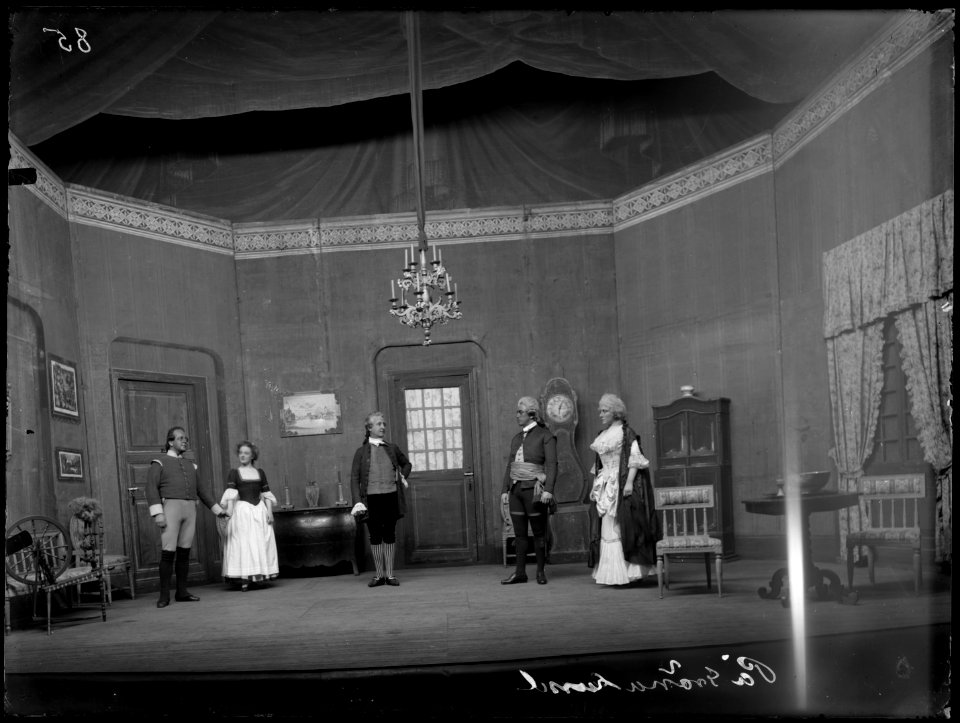 På Gröna Lund, Dramatiska teatern 1901. Föreställningsbild - SMV - DrT054