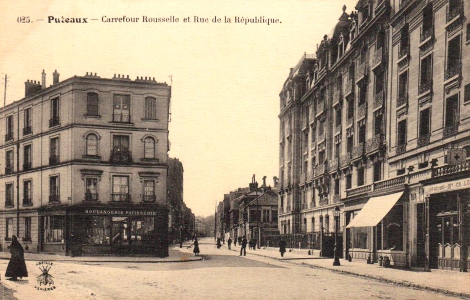 Puteaux.Carrefour Rousselle.Rue de la République