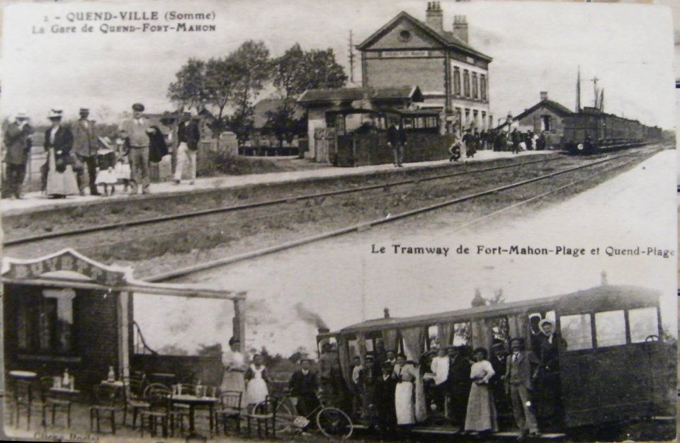 Quend, Somme, Fr, la gare et le tramway