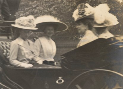 Queen Mary, Princess Mary, German Empress Augusta Victoria of Schlewig-Holstein and Princess Victoria Louise of Prussia