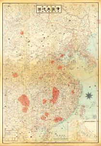 Qing Dynasty Map durnig Xinhai Revolution