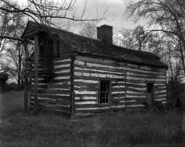 Quickmore Log Cabin Amherst County Virginia by Frances Benjamin Johnston 1935
