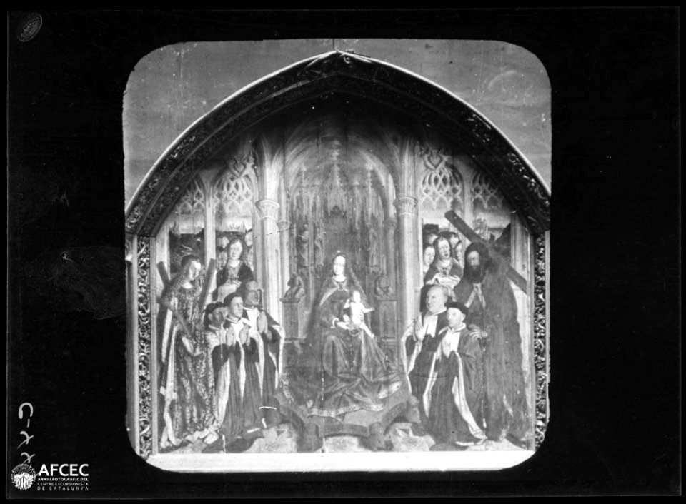 Quadre de la ' Mare de Déu dels Consellers ' de Lluís Dalmau al Museu Municipal de Barcelona (AFCEC MAS C 0449)