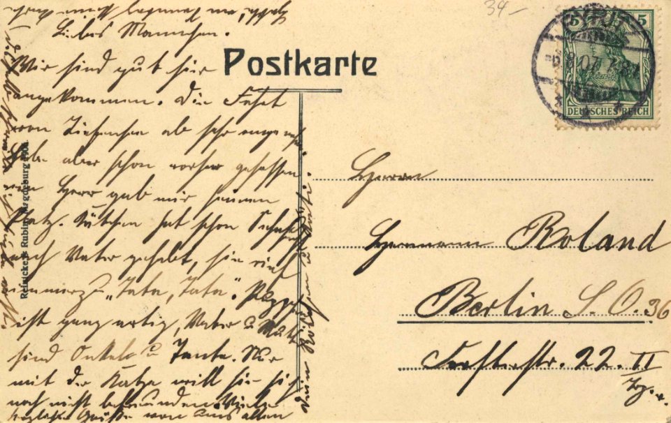 Pyritz, Pommern - Bahner Straße (back) (Zeno Ansichtskarten)