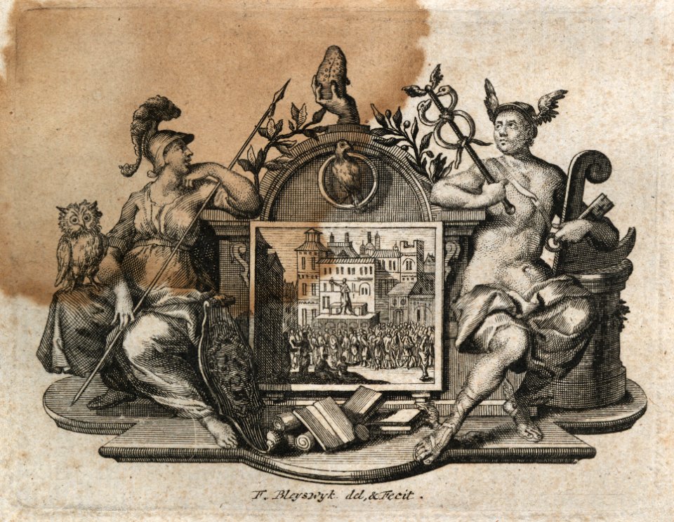 Quintilian, Institutio oratoria ed. Burman (Leiden 1720), title page, detail
