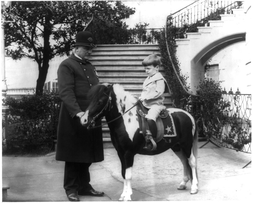 Quentin Roosevelt instructed in horsemanship at the White House LCCN2001703911