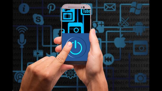 Hand communication futuristic