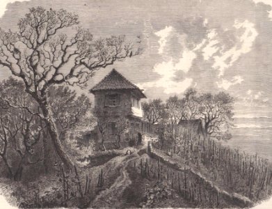 R Aßmus - Wielandhäuschen Holzstich 1864