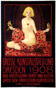 Póster Gran exposición de arte bella época Dresde