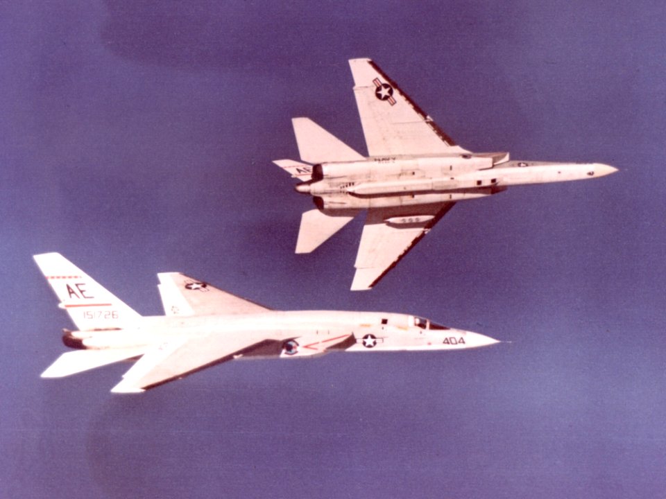 RA-5C Vigilantes of RVAH-5 in flight over Georgia c1966