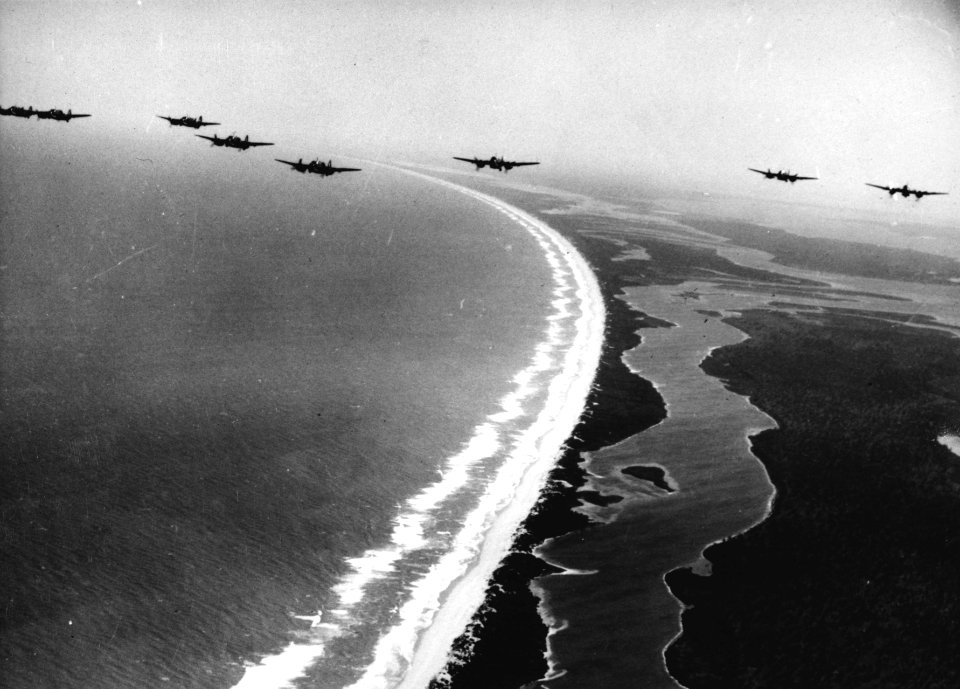 RAAF Beaufors over 90 mile beach 1942