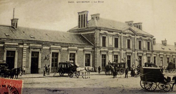 Quimper 260 La gare en 1863 vue générale