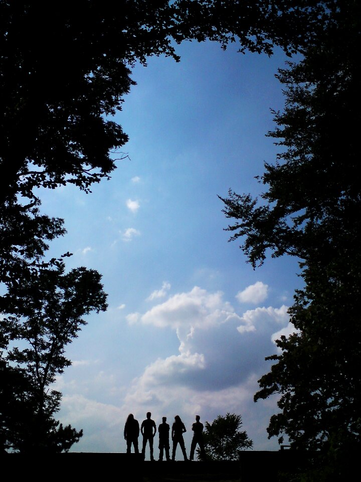 Silhouette panorama sky