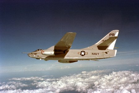 RA-3B Skywarrior VQ-1 in flight 1974
