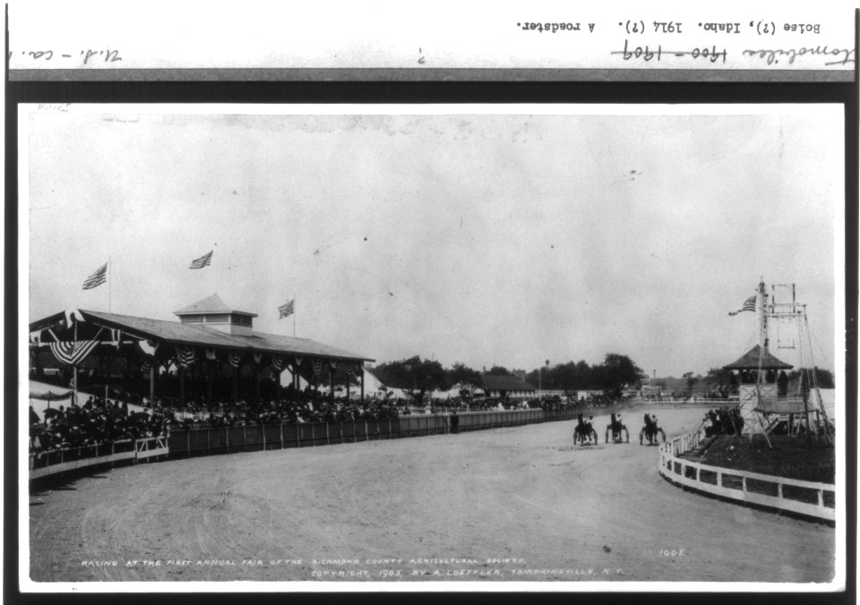 Racing at the first annual fair of the Richmond County Agricultural Society LCCN2004674897
