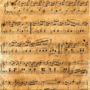 Music sheet antique photo