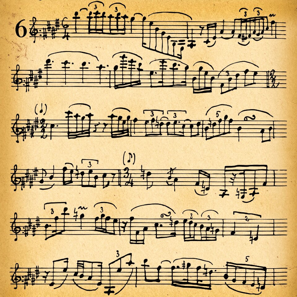 Antique music sheet