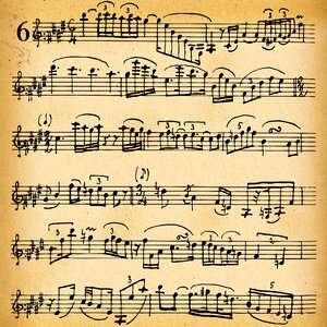 Antique music sheet