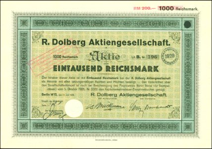 R. Dolberg AG 1926 photo