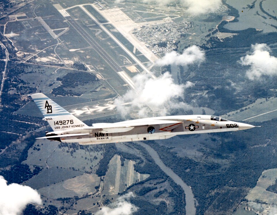 RA-5C RVAH-14 in flight over NAS Albany 1969