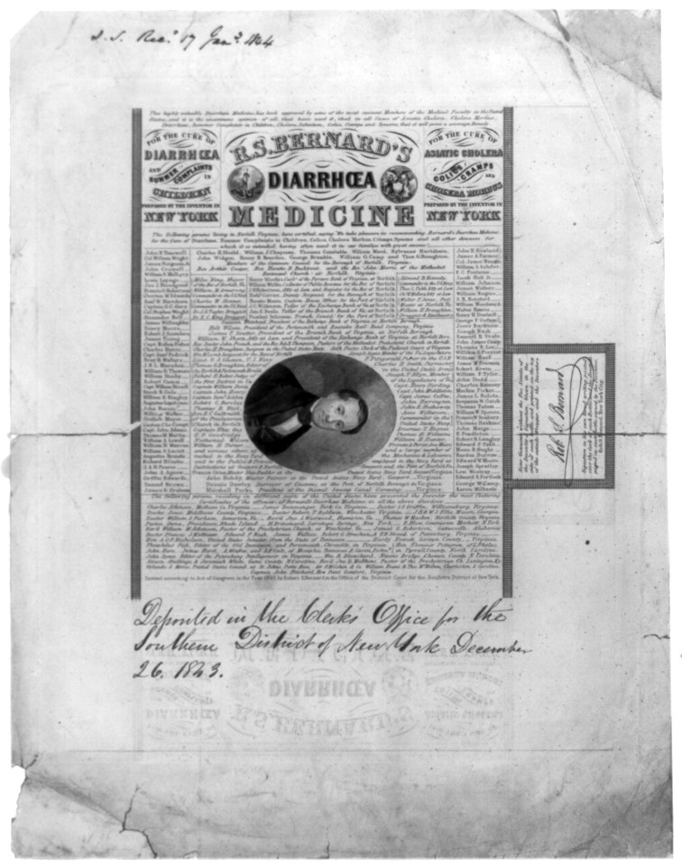 R. S. Bernard's diarrhoea medicine LCCN2001701434