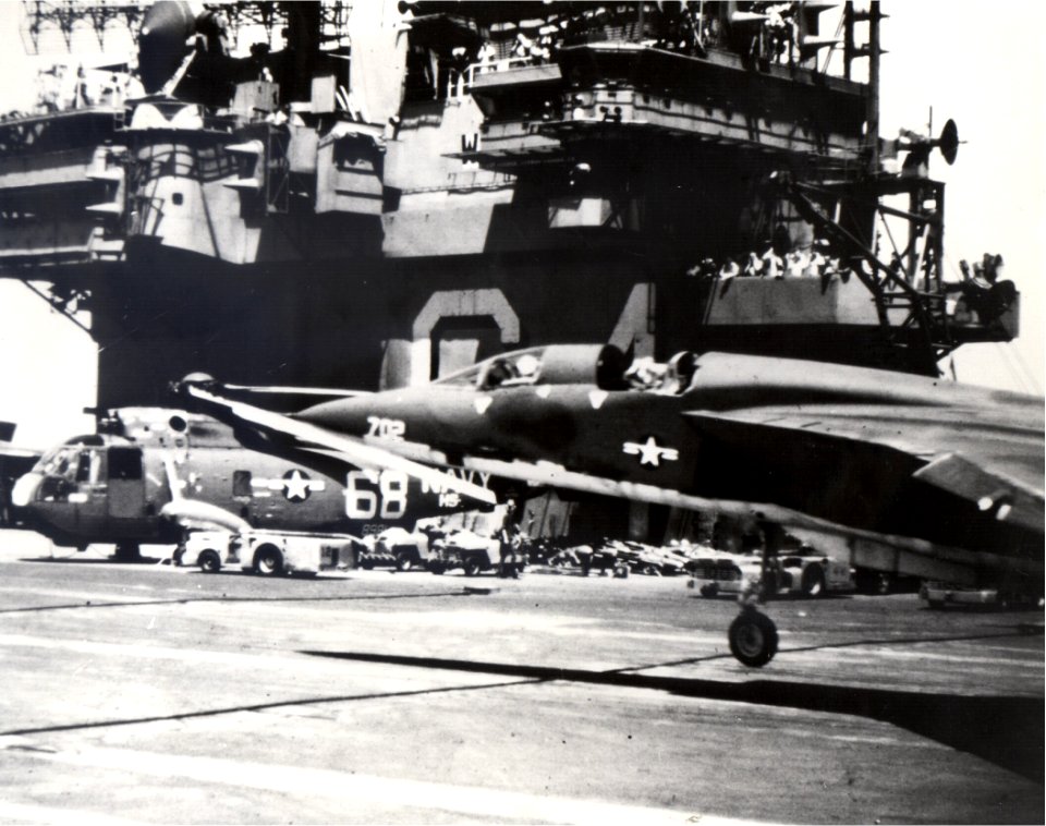 RA-5C with lost canopy CV-64 1966
