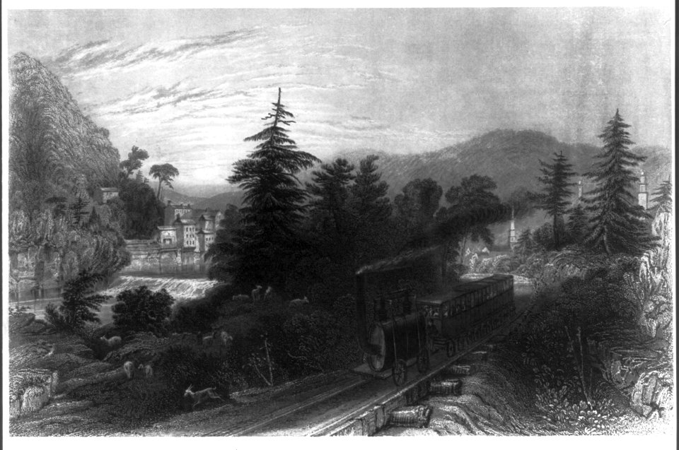 Railroad Scene, Little Falls (Valley of the Mohawk) LCCN2006683599