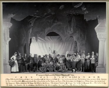 Ragnarök eller Storsjöodjurets sista suck, Olympiateatern 1901. Föreställningsbild - SMV - H13 015