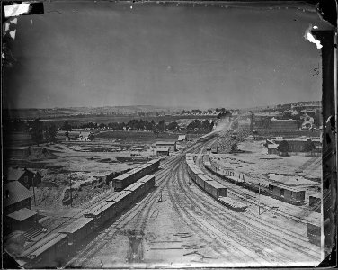 Railroad yards. Possibly at Atlanta - NARA - 529282