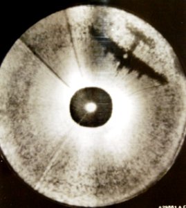 Radar image of an AAF bomber taken by an another AAF airplane, WWII (39543285265)