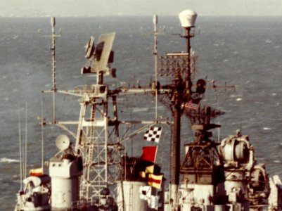 Radars of USS Canberra (CAG-2) on 9 January 1961 (KN-1526) photo
